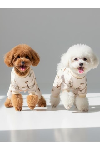 Teddy Pamuklu Köpek Tulum Pijama