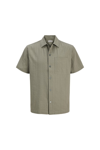 Jack & Jones Erkek Relaxed Fit Kisa Kollu Gömlek - Easton - 12294082 Vetiver