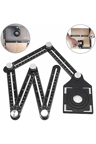 Rox Wood 0071 Çok Fonksiyonlu Delik Ayarlayıcı Şablon Cetveli
