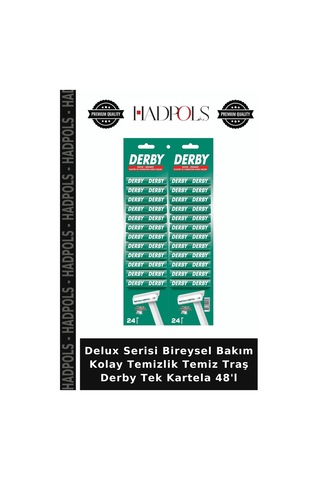 Delux Serisi Bireysel Bakım Kolay Temizlik Temiz Traş Derby Tek Kartela 48'l