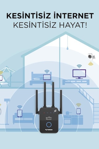 Torima AC35Q 1600Mbps Çift Bant Wi-fi Router Siyah