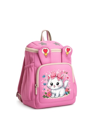 Ls-5170 Kız Çocuk Ana Okul Çantası Okul Çantası Pembe Gri