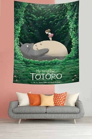Pelangi Hayao Miyazaki Anime Komşum Totoro Leke Tutmaz Kumaş Duvar Örtüsü Duvar Halısı Tapestry Pntr178, 35 X 50