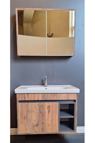 Dehos 65cm Lara Banyo Dolabı Atlantik Çam - Antrasit