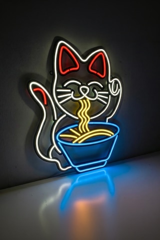 Şanslı Kedi Ramen Neon Şanslı Kedi Ramen Neon