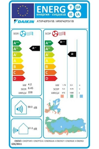 Daikin Siesta Sensira ATXF42F Wifi 14.000 BTU A++ İnverter Klima