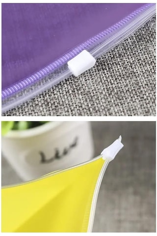 A4 Şeffaf Fermuarlı Dosya Kırmızı 3 Adet Pvc Fermuarlı Evrak Dosyası 24x34cm Çıtçıtlı Belge Evrak Dosyası Ofis Büro Okul 3 Adet