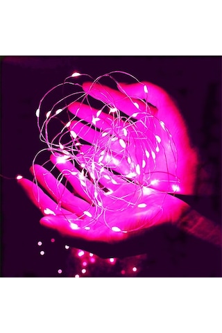 7 Metre Pembe Pilli Led Işık Canlı Pembe Işık Ip65 Su Geçirmez Sevgililer Gününe Özel Pembe Led Işık Pembe