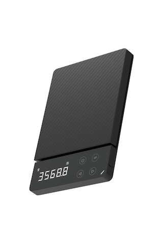 Novahub Şarj Edilebilir Hassas Mutfak Terazisi - 5 Birimli Led Ekran, Tartı Fonksiyonu, 8kg Kapasite Siyah Siyah