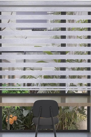 Gri Bambu Kumaş Zebra Stor Perde Etek Dilimsiz 1. Kalite Gri