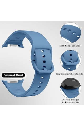 Samsung Galaxy Uyumlu Watch 8 40mm 44mm Classic 46mm Lansman 1-1 Kordon Spor Silikon Band