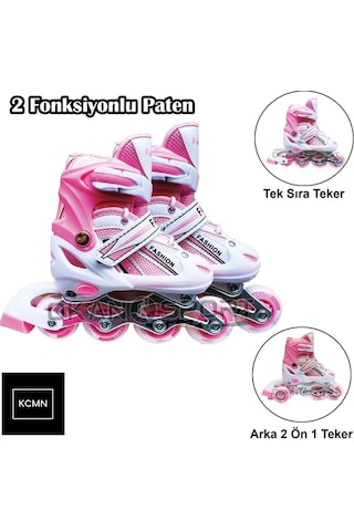 Avessa Işıklı Teker Çift Sıra Ayarlanabilir Paten İçerisinde Tek 001