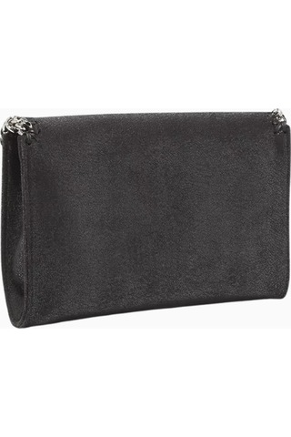 Stella Mccartney Falabella Shaggy Deer Vegan Deri, Lüks Omuz Çantası, Sürdürülebilir Tasarım Siyah