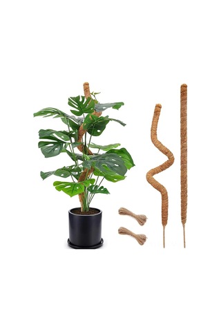 Qingmipy 70cm 4mm Alüminyum Çekirdekli Esnek Bitki Tırmanma Süngeri, Nane Palmiye Çubuğu Ve Kenevir Ip Tabanı İle Bahçe Tırmanma Direnci