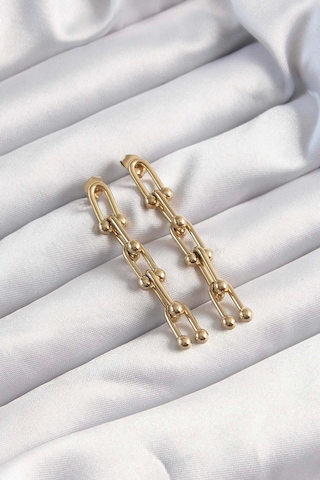 316l Çelik Altın Renk Sallantılı Tiffany Model Küpe