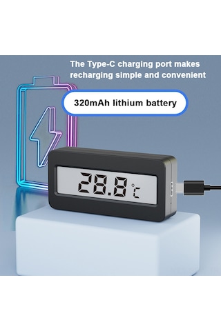 Maiyame Akvaryum Su Sıcaklık Ölçerü - Yüksek Hassasiyetli Sensörlü, Lcd Ekranlı, Alarma Sahip, T2-a Parıltı Versiyonu, 320mah Li-pil İçeren