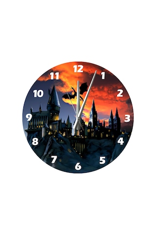 Ti-play Ejderha Ve Korku 30x30cm Akrilik Dekoratif Modern Duvar Saati ÇOk Renkli