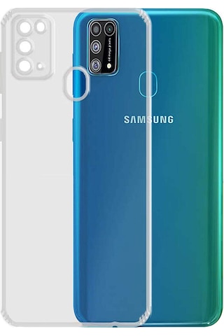 Samsung M31 Kılıf Kamera Korumalı Tıpalı Şeffaf Silikon Kapak