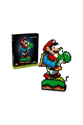 LEGO® Super Mario™ Super Mario World™: Mario ve Yoshi 71438 - Yetişkinler için Sergilenebilir Koleksiyonluk Yapım Seti (1215 Parça)