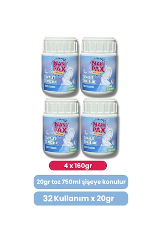 Tuvalet & Klozet Temizlik Tozu Ekonomik Bebek Boy 4 X 160gr