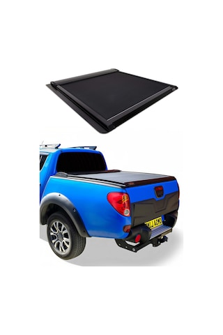 Mitsubishi L200 2006-2009 Formlu Kasa Uyumlu Araca Özel Omback Sürgülü Bagaj Kapama Siyah