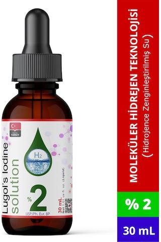 Lugol's %2 İyot Çözeltisi İyot Damla Cam Damlalıklı 30 ML