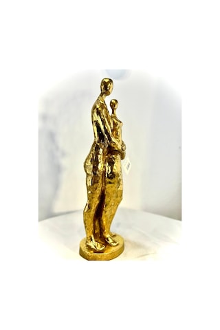 Biev Çiftli Dekoratif Gold Biblo 14 14 48 Cm