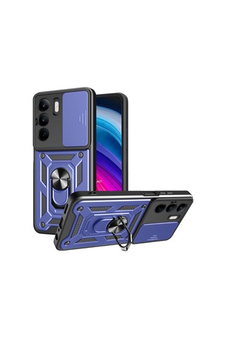 Realme C75 4g Kılıf Pars Lens Yüzüklü Silikon - Lacivert