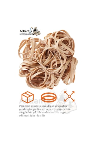 Kalın Ambalaj Lastiği 100 Gr 50 Li 1 Paket %100 Kauçuk 64x6mm Geniş Büyük Paket Lastik Kasa Poşet Taşıma Lastiği