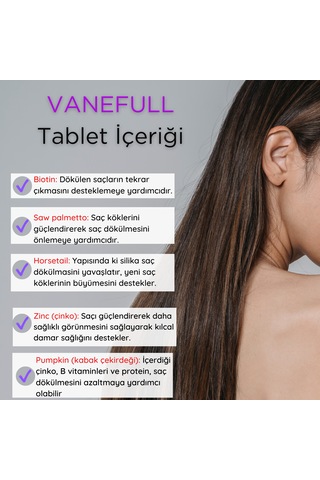 Vanemed Vanefull Saç Ve Tırnak İçin Gıda Takviyesi 60 Tablet