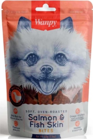 Wanpy FA-31 Oven Roasted Gerçek Somon Dilimleri Köpek Ödülü 100 G