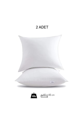 2 Adet Premium Kare Kırlent İç Yastık 1.kalite Elyaf Dolgulu Oyuncu Koltuk Yastığı, 43x43