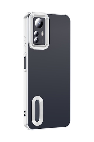 Xiaomi Redmi Note 12s Kılıf Kamera Korumalı Logo Gösteren Zore Omega Kapak Derin Mor