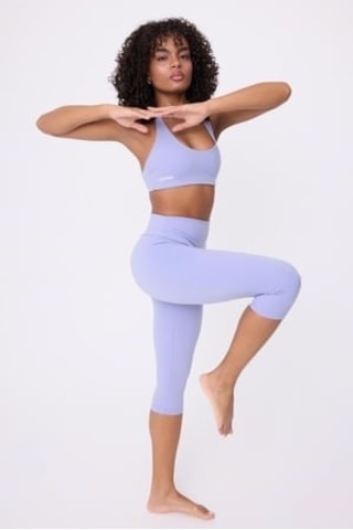 Hıghrıse Comfortflex Yüksek Bel Spor & Aktif Yaşam Kapri Taytı-2687 Lavanta