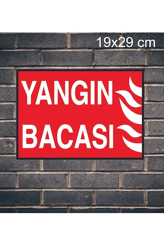 Yangın Bacası Metal Uyarı Levhası