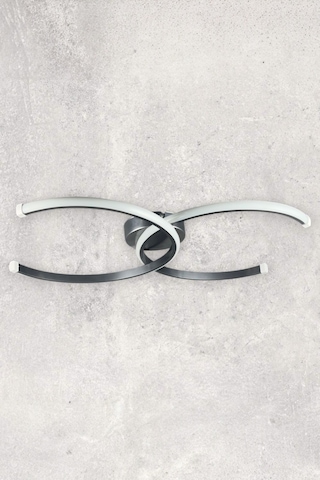 Duru Gri Renk Salon Mutfak Hol Beyaz Led 2 Li Avize GRİ RENK