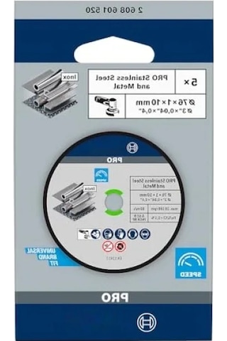 5 Adet Paslanmaz Çelik Ve Metal Kesme Diski - 10 Mm Yuvalı