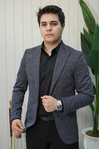 Bys Beystil Sivri Yaka Kırçıllı Lacivert Ceket Eylül- Slim Fit