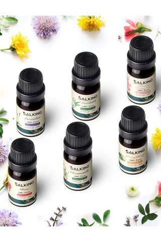Salking Uçucu Yağ Seti, Ve Saf 6 Lı Koku Yağları, Aroma Terapi Ve Difüzör İçin