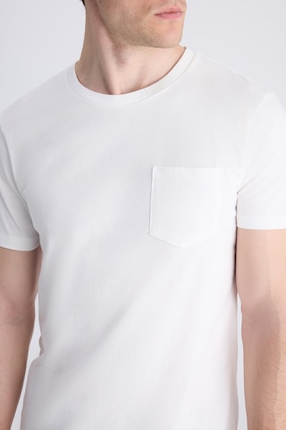 Twn Slim Fit Ekru Düz %100 Pamuklu T-shirt 4ec1400111252 E01