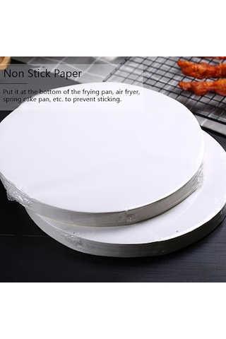 Teltree 500'lük Yapışmaz Pişirme Kağıdı Seti - Fırın, Mikrodalga Ve Airfryer İçin Çok Boyutlu Yuvarlak Kağıtlar Diğer