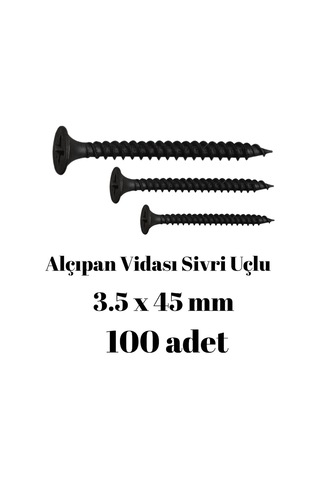 Sivri Uçlu Alçıpan Vidası 3.5x45 100'lü Paket Diğer