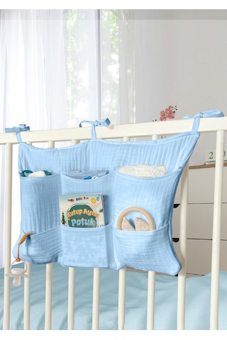 Bebek Beşik Yanı Organizer 6 Cepli Pratik Organizer Mavi