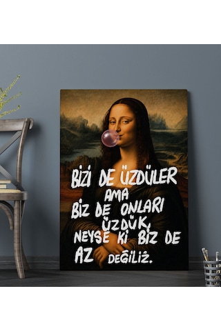 Bk Gift Vintage Klasik Sanat Esprili Sözlü Dekoratif Kanvas Tablo - 12 Çok Renkli