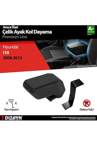 Hyundai İ10 Kol Dayama Kolçak Çelik Ayaklı Abs Siyah 2008-2013 A+kalite
