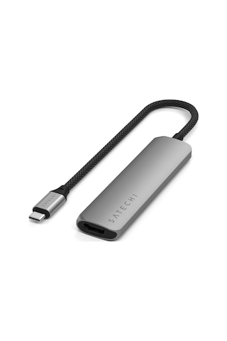 Satechi 4 İn 1 Usb-c Slim Multiport Adaptör 4k Uzay Grisi St-p4sm