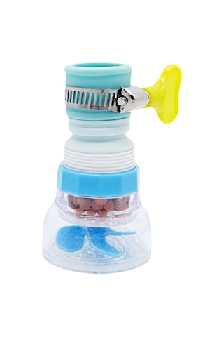 Tenfowee 360 Döner Mutfak Musluk Filtreli Su Tasarruflu Duş Başlığı - Pp Malzeme Mavi