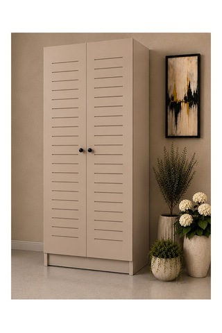 Flower Kombi Dolabı Krem Mdf