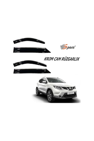 Krom Cam Rüzgarlığı Nissan Qashqai 2008-2015- Caru401