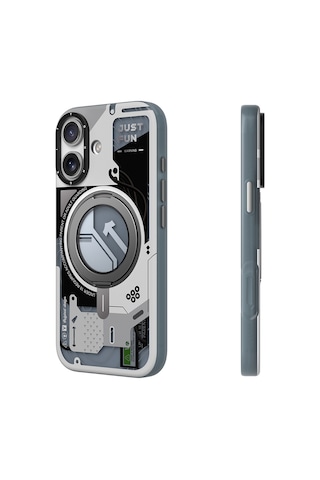 Apple Uyumlu iPhone 17 Kılıf M-safe Şarj Özellikli Youngkit Starship Serisi Kapak Beyaz Beyaz